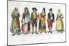 Calabrian Costumes, Italy, 18th Century-null-Mounted Giclee Print