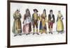 Calabrian Costumes, Italy, 18th Century-null-Framed Giclee Print