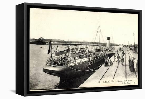 Calais, Le Steamer Le Nord Et Les Quais, Porte-null-Framed Stretched Canvas