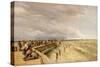 Calais Pier, 1844 (Oil on Canvas)-David Cox-Stretched Canvas