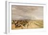 Calais Pier, 1844 (Oil on Canvas)-David Cox-Framed Giclee Print