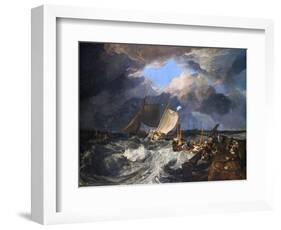 Calais Pier with French Poissards Preparing for Sea: an English Packet Arriving, 1803-J. M. W. Turner-Framed Giclee Print