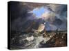 Calais Pier with French Poissards Preparing for Sea: an English Packet Arriving, 1803-J. M. W. Turner-Stretched Canvas