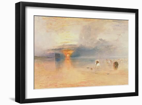 Calais Sands at Low Water, Poissards Gathering Bait, 1830-JMW Turner-Framed Giclee Print