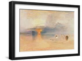 Calais Sands at Low Water, Poissards Gathering Bait, 1830-JMW Turner-Framed Giclee Print