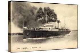 Calais, Steamer La Victoria En Port,Beacoup D Vapeur-null-Stretched Canvas