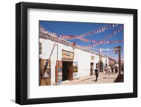 Calama Street Decorated with Streamers for September 18 Independence Day Holiday, San Pedro, Chile-Kimberly Walker-Framed Photographic Print