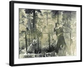 Calamity Jane At Wild Bill Hickok's Grave, 1903-Science Source-Framed Giclee Print