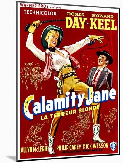 Calamity Jane, Doris Day, Howard Keel, (Belgian Poster Art), 1953-null-Mounted Art Print