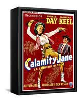 Calamity Jane, Doris Day, Howard Keel, (Belgian Poster Art), 1953-null-Framed Stretched Canvas