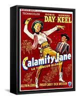 Calamity Jane, Doris Day, Howard Keel, (Belgian Poster Art), 1953-null-Framed Stretched Canvas