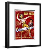 Calamity Jane, Doris Day, Howard Keel, (Belgian Poster Art), 1953-null-Framed Art Print