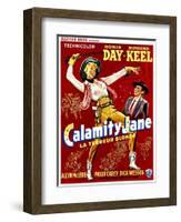 Calamity Jane, Doris Day, Howard Keel, (Belgian Poster Art), 1953-null-Framed Art Print