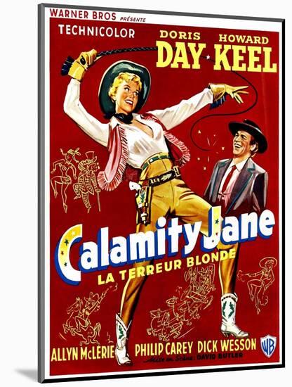 Calamity Jane, Doris Day, Howard Keel, (Belgian Poster Art), 1953-null-Mounted Art Print