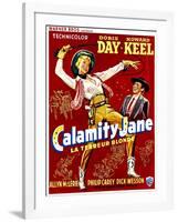 Calamity Jane, Doris Day, Howard Keel, (Belgian Poster Art), 1953-null-Framed Art Print