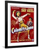 Calamity Jane, Doris Day, Howard Keel, (Belgian Poster Art), 1953-null-Framed Art Print