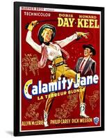 Calamity Jane, Doris Day, Howard Keel, (Belgian Poster Art), 1953-null-Framed Art Print