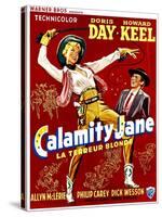 Calamity Jane, Doris Day, Howard Keel, (Belgian Poster Art), 1953-null-Stretched Canvas