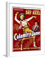 Calamity Jane, Doris Day, Howard Keel, (Belgian Poster Art), 1953-null-Framed Art Print