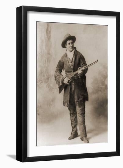 Calamity Jane in a Studio Portrait, Ca. 1885-null-Framed Photo