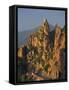 Calanche, White Granite Rocks, with Car on Road Below, Near Piana, Corsica, France, Europe-Tomlinson Ruth-Framed Stretched Canvas