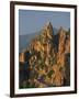 Calanche, White Granite Rocks, with Car on Road Below, Near Piana, Corsica, France, Europe-Tomlinson Ruth-Framed Photographic Print