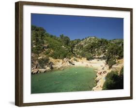 Calanque De Port-Pin, Cassis, Bouches-Du-Rhone, Cote D'Azur, Provence, France, Mediterranean-Tomlinson Ruth-Framed Photographic Print