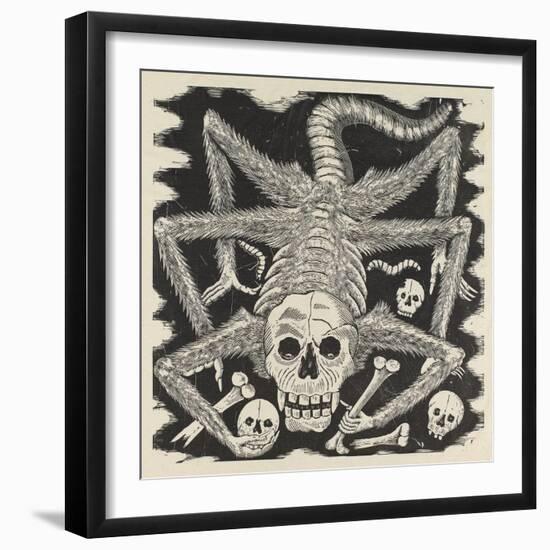 Calavera Huertista, C.1914, Printed 1930 (Photo-Relief Etching with Engraving)-Jose Guadalupe Posada-Framed Giclee Print