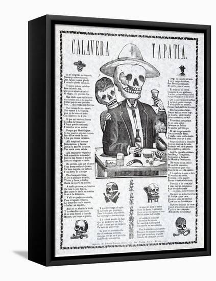 Calavera Tapatia, Published 1910-Manuel Manilla-Framed Stretched Canvas