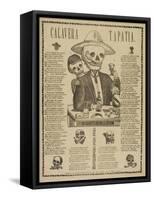 Calavera Tapatia-Antonio Vanegas Arroyo-Framed Stretched Canvas