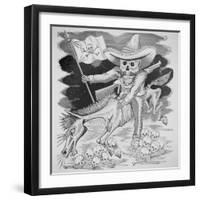 Calavera Zapatista, C.1910 (Engraving)-Jose Guadalupe Posada-Framed Giclee Print