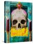 Calavera-Robert Valadez-Stretched Canvas