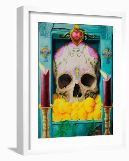 Calavera-Robert Valadez-Framed Art Print