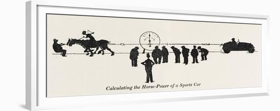 Calculating Horse Power-William Heath Robinson-Framed Premium Giclee Print