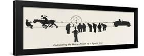 Calculating Horse Power-William Heath Robinson-Framed Art Print