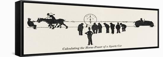 Calculating Horse Power-William Heath Robinson-Framed Stretched Canvas