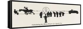 Calculating Horse Power-William Heath Robinson-Framed Stretched Canvas