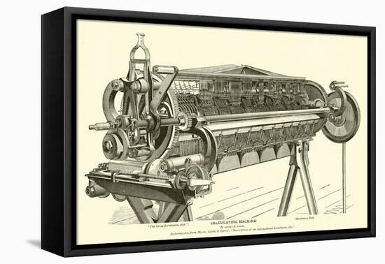 Calculating Machine, by George B Grant-null-Framed Stretched Canvas