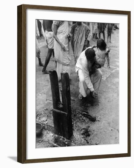 Calcutta Hindu Rite-null-Framed Photographic Print