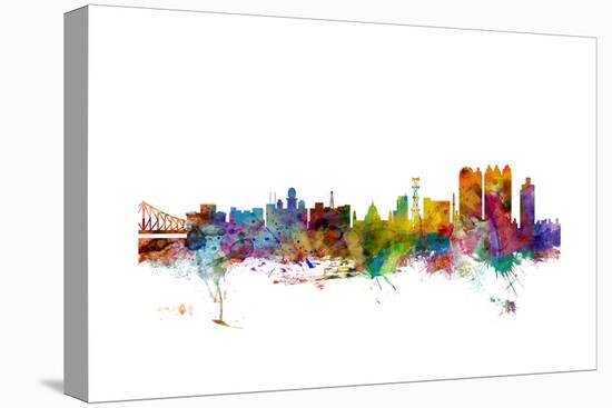 Calcutta (Kolkata) India Skyline-Michael Tompsett-Stretched Canvas