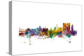 Calcutta (Kolkata) India Skyline-Michael Tompsett-Stretched Canvas