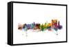 Calcutta (Kolkata) India Skyline-Michael Tompsett-Framed Stretched Canvas