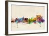 Calcutta (Kolkata) India Skyline-Michael Tompsett-Framed Art Print