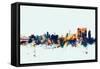 Calcutta (Kolkata) India Skyline-Michael Tompsett-Framed Stretched Canvas
