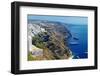 Caldera View with Church in Fira Town - Santorini-Maugli-l-Framed Photographic Print