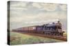 Caledonian Railway 4-6-0 Locomotive Pulling the Glasgow Express Train-null-Stretched Canvas