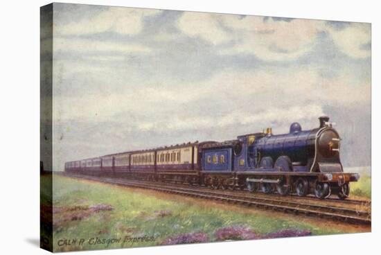 Caledonian Railway 4-6-0 Locomotive Pulling the Glasgow Express Train-null-Stretched Canvas