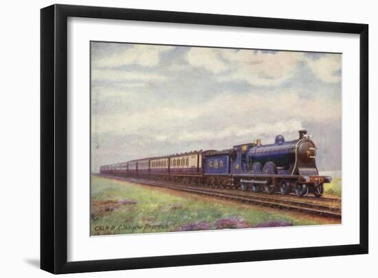 Caledonian Railway 4-6-0 Locomotive Pulling the Glasgow Express Train-null-Framed Giclee Print