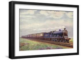 Caledonian Railway 4-6-0 Locomotive Pulling the Glasgow Express Train-null-Framed Giclee Print