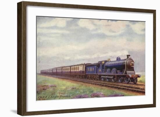 Caledonian Railway 4-6-0 Locomotive Pulling the Glasgow Express Train-null-Framed Giclee Print